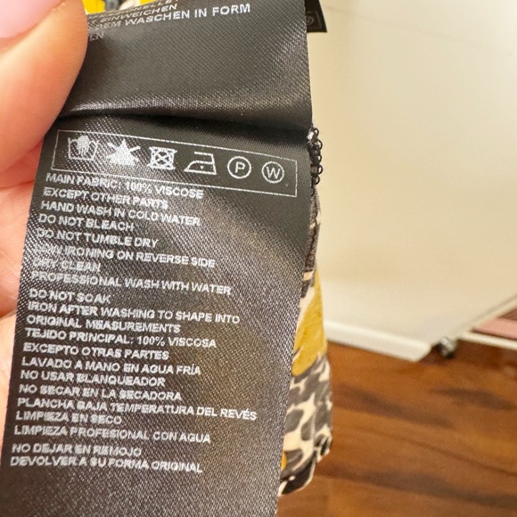 BA&SH Babeth Floral Print Shirt Midi Dress in Curry Size 0 - Picture 5 of 5